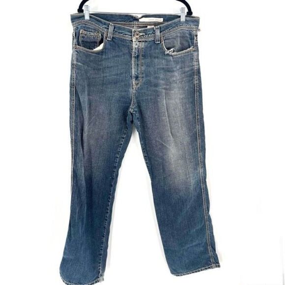 Vintage Y2K DNKY Dark Stone Wash Straight Leg Denim Jeans Size 36 x 32 Worn - Picture 1 of 11